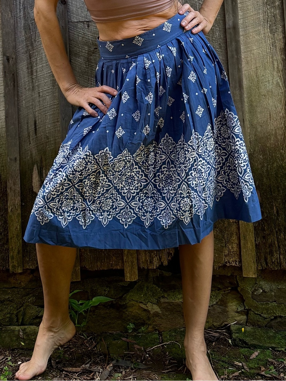 VTG Handmade Bandana Print Skirt